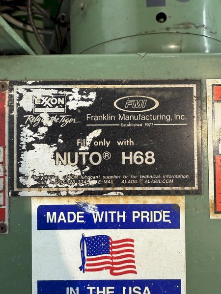 150 TON FRANKLIN MANUFACTURING C FRAME HYDRAULIC WEB PUNCH. STOCK # 0666125