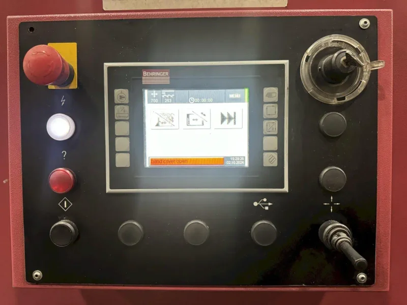 USED BEHRINGER 11.8" X 10.2" DUAL POST AUTOMATIC BANDSAW MODEL HBE 261A, Year: 2021