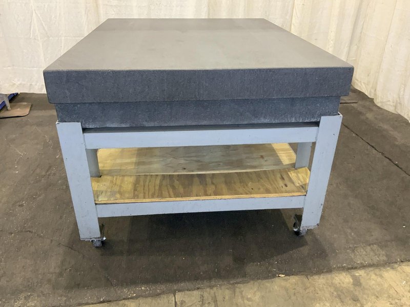 48" X 60" STARRETT GRANITE SURFACE PLATE WITH STAND: STOCK #80904
