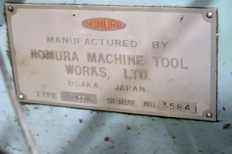 4" NOMURA MODEL #P-100WP TABLE TYPE HORIZONTAL BORING MILL : YOBRO 25968