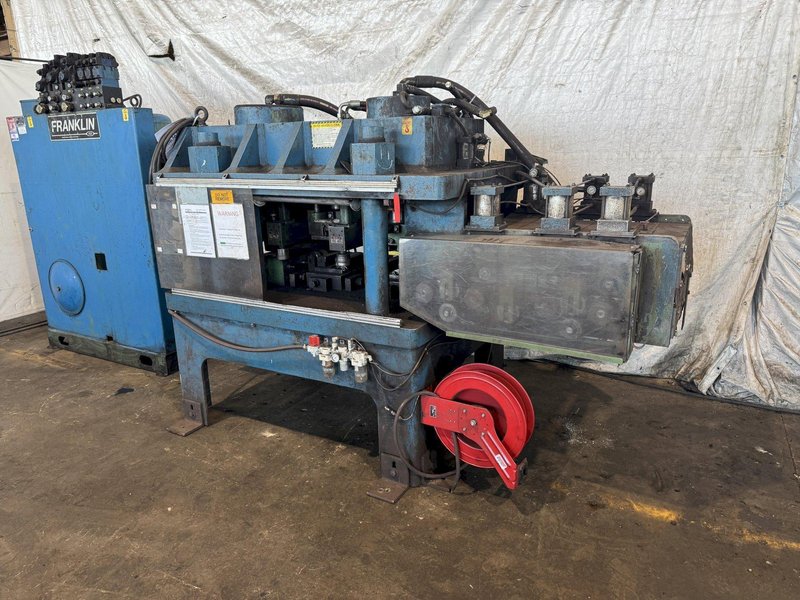 196 TON X 20” WIDTH X 1” FRANKLIN MODEL #B5196-20 AUTOMATIC FLANGE/PLATE LINE. STOCK # 0663625