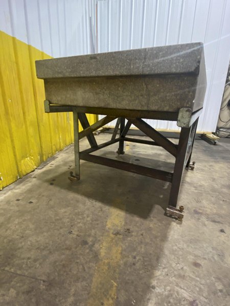 36&quot; X 60&quot; X 10&quot; THICK GRAY TWO LEDGE GRANITE SURFACE PLATE WITH STAND: STOCK #17081