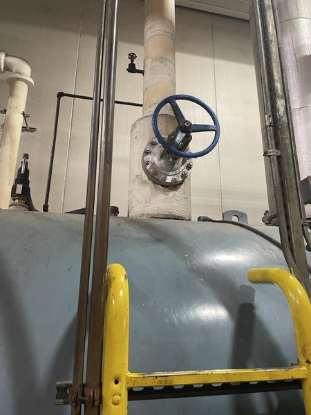 300 Hp. Superior High Pressure Steam Boiler, 150 psi, 1995 – 12.6 MBH Gordon Piatt Burner, Blowdown Separator