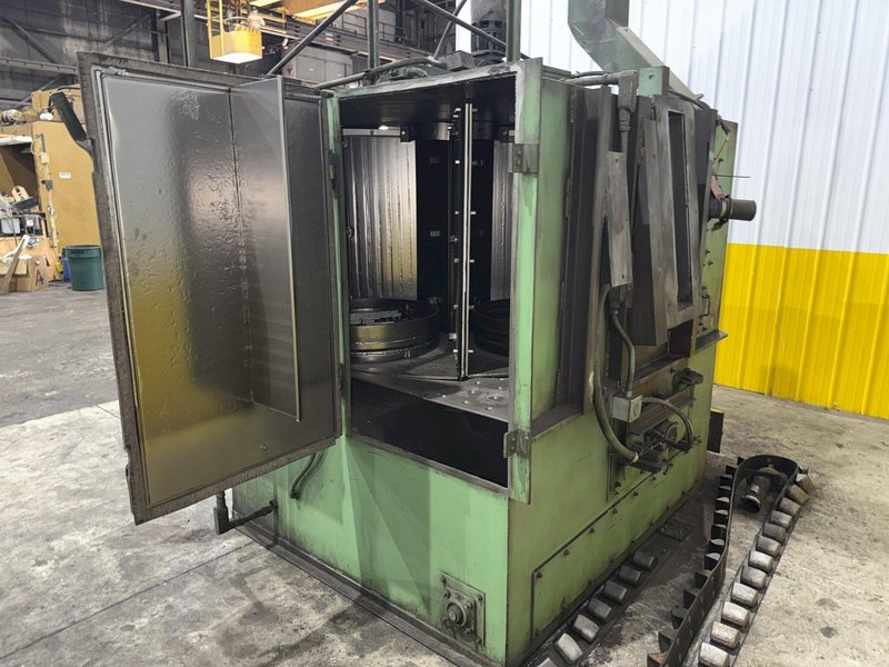 4 STATION X 20 HP -72&quot; X 40&quot; BRONCO SHOT BLAST ROTARY TABLE PART BLASTIN MACHINE: STOCK #23778