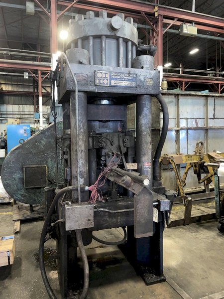 5" AMD MODEL #530-2230 AUTOMATIC HYDRAULIC BAR &amp; BILLIT SHEAR WITH 20' AUTO FEED STOCK #3050