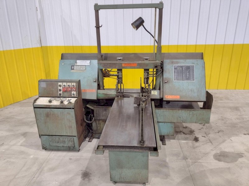 16" x 20" W.F. WELLS MODEL #F-16-2 HYDRAULIC  TWIN POST HORIZONTAL BANDSAW: STOCK #20094