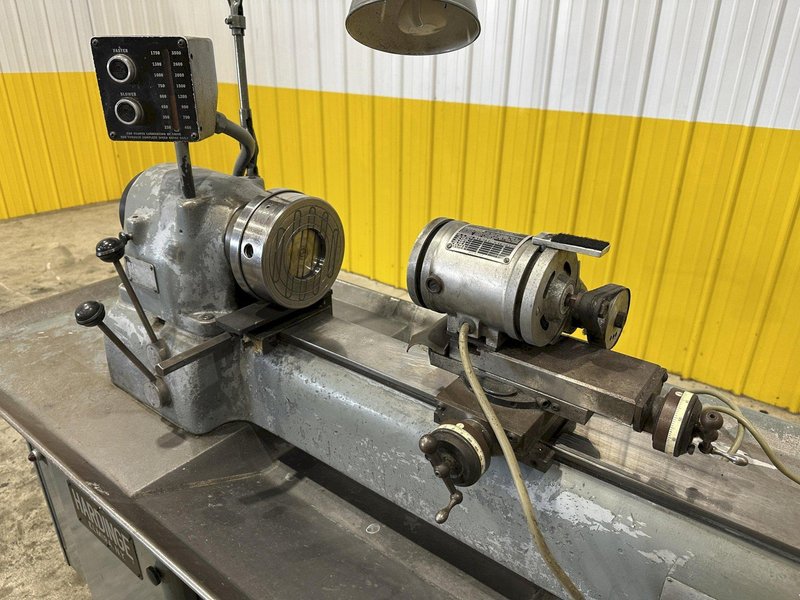 9" X 28" HARDINGE DV-59 LATHE WITH THEMAC ID GRINDER SPINDLE : STOCK #22733