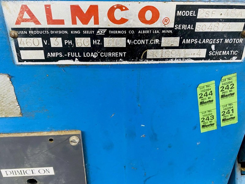 ALMCO 2SF-48A SPINDLE DEBURRING MACHINE. STOCK # 0953820