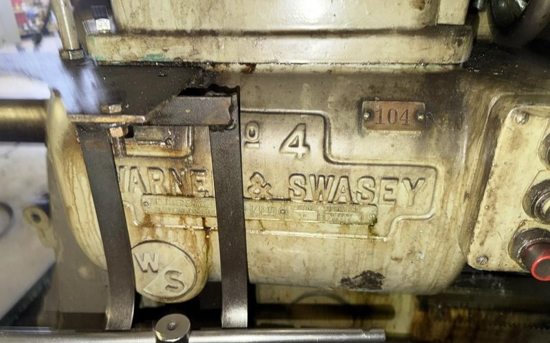 WARNER &amp; SWASEY 4A 6-POST TURRET LATHE WITH TOOLING. STOCK # 0545726