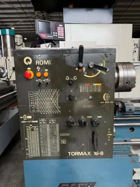 ROMI TORMAX 16-8  16” x 60” Engine Lathe DRO 1996’ #7932