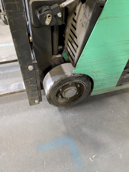 3,000 lbs. Mitsubishi FBC15 Electric Counterbalanced Forklift, 2017- 201″ Height, Battery, 4520 Hours