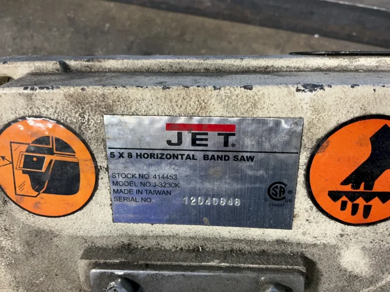 JET 5” X 8” HORIZONTAL BAND SAW   -  J-3230K