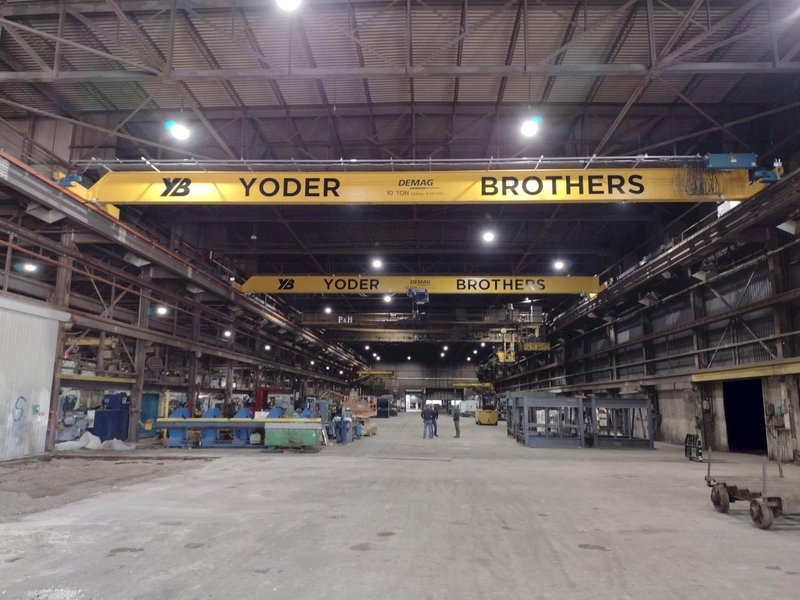 10 TON X 67'-4" SPAN DEMAG TOP RUNNING SINGLE GIRDER BRIDGE CRANE: STOCK #18204