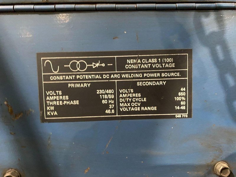 MILLER – DELTAWELD 650 Welder Equipped w/ S-52A + WC-1 PARTS ONLY
