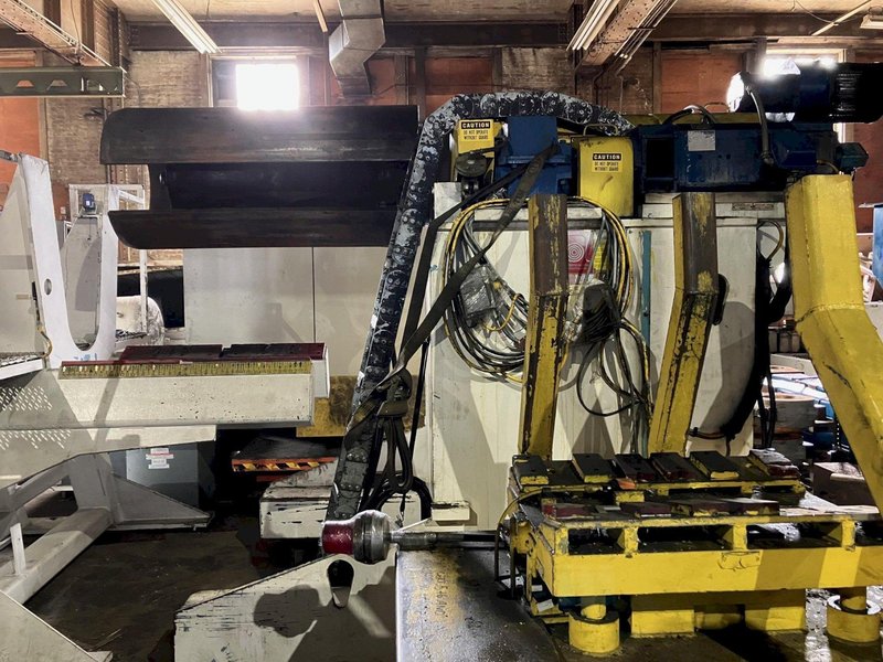 50,000 lbs x 48" x .125" Automatic Feed Co. Coil Feed Line, Uncoiler, Car, Peeler, Pinch Roll, Crop Shear, Straightener, Threading Table, Servo Feeder, Exit Chopper