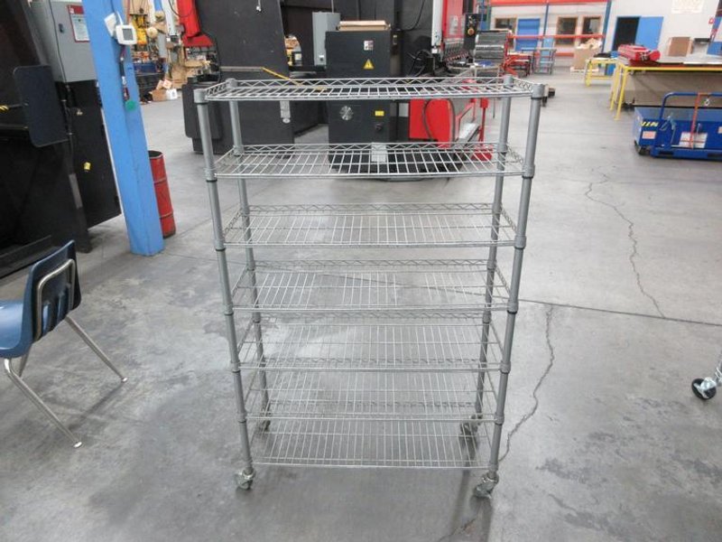 Seville Classics 7 Shelf Rolling Wire Rack- Auction Item