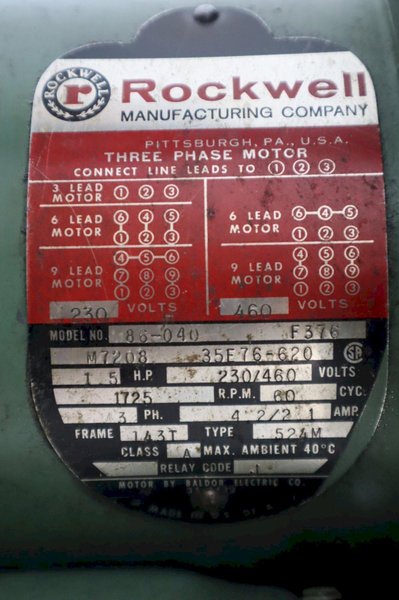 Delta Rockwell 20" Floor Model Drill Press, Variable Speed to 2,000 RPM, 6" Hand Quill Feed, Drill Chuck