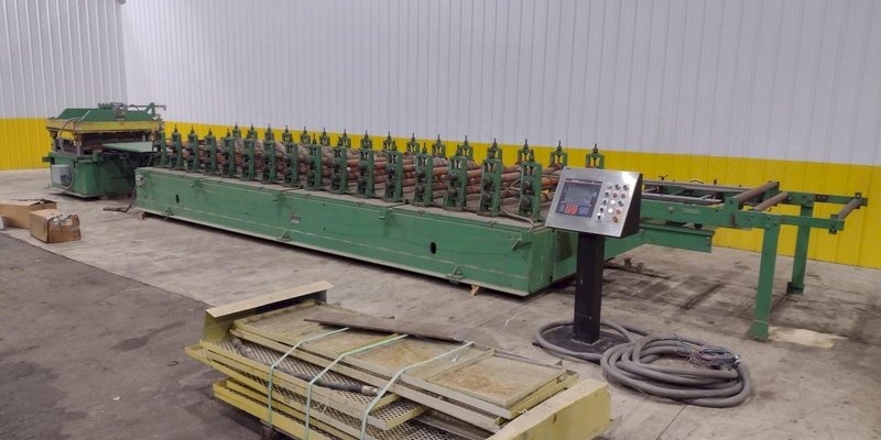 16 STAND X 36&quot; WIDE R-PANEL ASC ROLLFORMER LINE WITH REEL &amp; CUT OFF, BECK CONTROLS: STOCK 21176