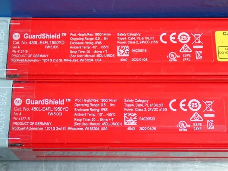 Allen-bradley Light Curtain Pair - 450l-e4fl1950yd