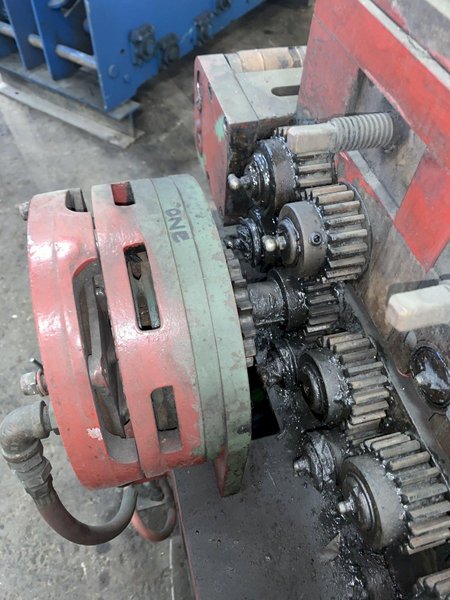 24" WIDE X .125" CWP MODEL #24C 7 ROLL POWERED COIL STRAIGHTENER: STOCK #13904