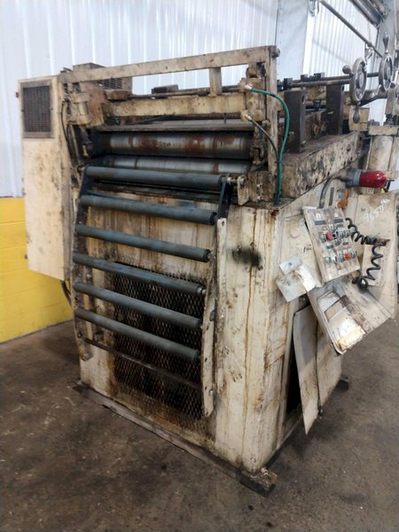 40" WIDE X .190" ROWE MODEL #C9-40 POWERED 5 ROLL COIL STRAIGHTENER: STOCK #13910