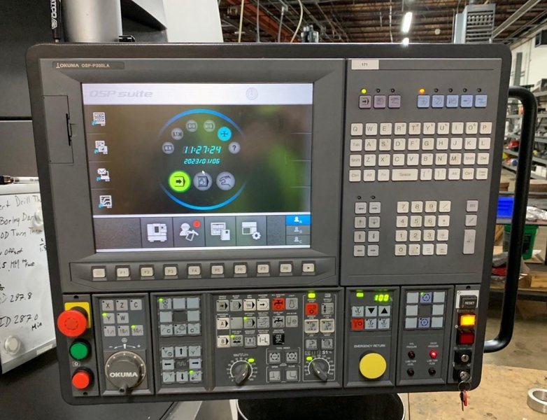 Okuma SIMUL-TURN LU4000 EX MY CNC Lathe, OSP-P300LA, Only 240 Hours, New 2018