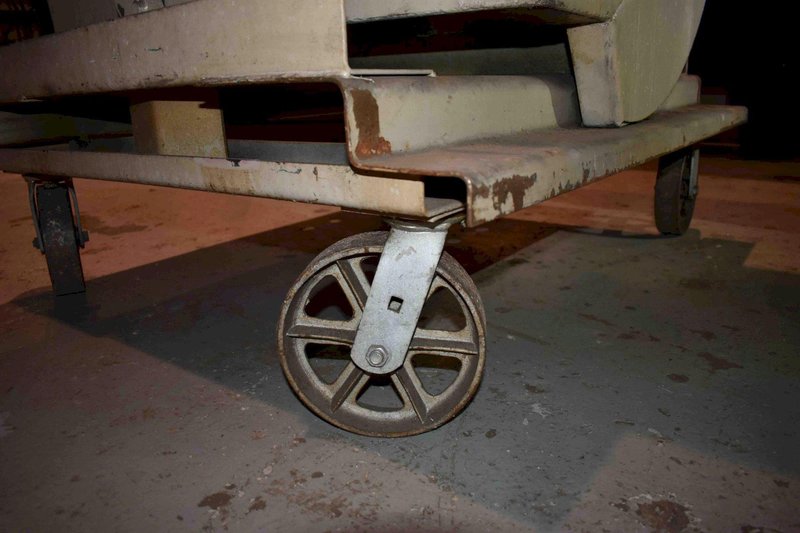 JESCO Model 211311, 1/2 Cubic Yard Self Dumper Hopper with Super Heavy Duty Formed Base on Caster Wheels, 5,000 lbs Capacity