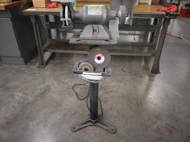 Baldor Double End Pedestal Grinder with Safety Guards and Coolant Cup- Auction Item