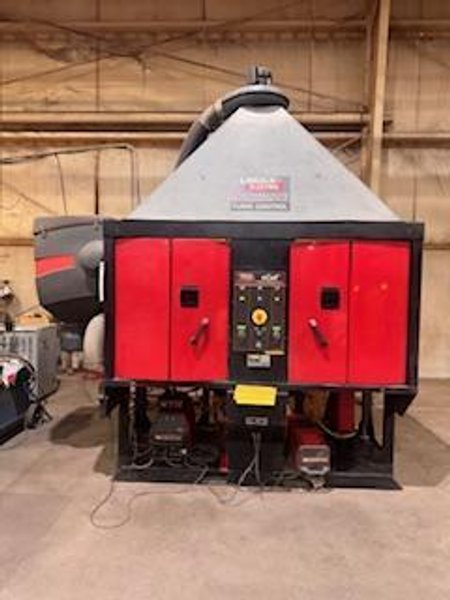 Lincoln Electric eCell Dual‑Zone Robotic MIG Weld Cell – Fanuc ArcMate Robot, Power Wave MIG, Fume Extraction (Approx. 2007)