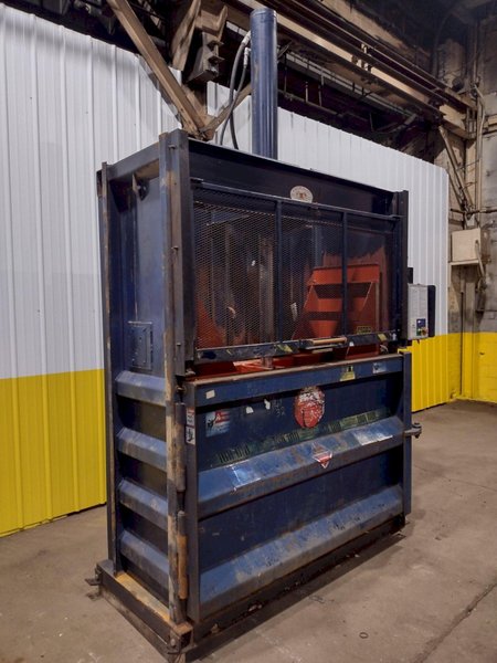 72" X 30" JV MFG CRAM A LOT MODEL #VB-72-B VERTICAL HYDRAULIC CARDBOARD BALER: STOCK #18050