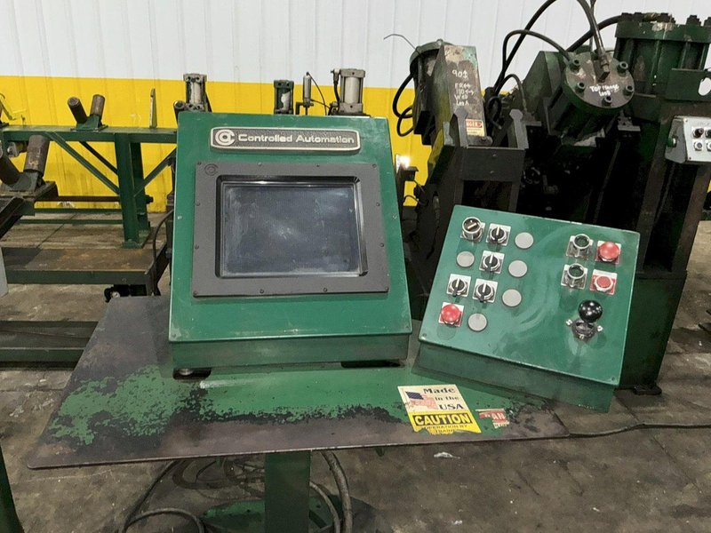6" x 6" x 1/2" CONTROLLED AUTOMATION MODEL #ABL-74 AUTOMATIC ANGLE PUNCH &amp; SHEAR LINE: STOCK #24935