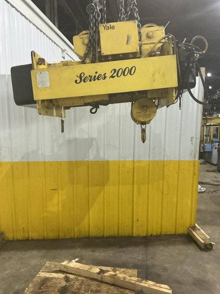 5 TON YALE PATRIOT SERIES 2000 UNDERHUNG CRANE HOIST WITH POWER TROLLEY : YOBRO #25281