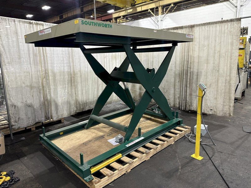 10,000 LB SOUTHWORTH MODEL #DL10-60 HYDRAULIC LIFT TABLE: STOCK #77837