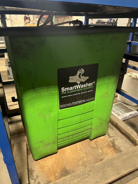 40&quot; X 100&quot; X 25 GALLON WASH TABLE WITH SMARTWASHER MODEL 25-2 HEATED POWER PUMP: STOCK #16206