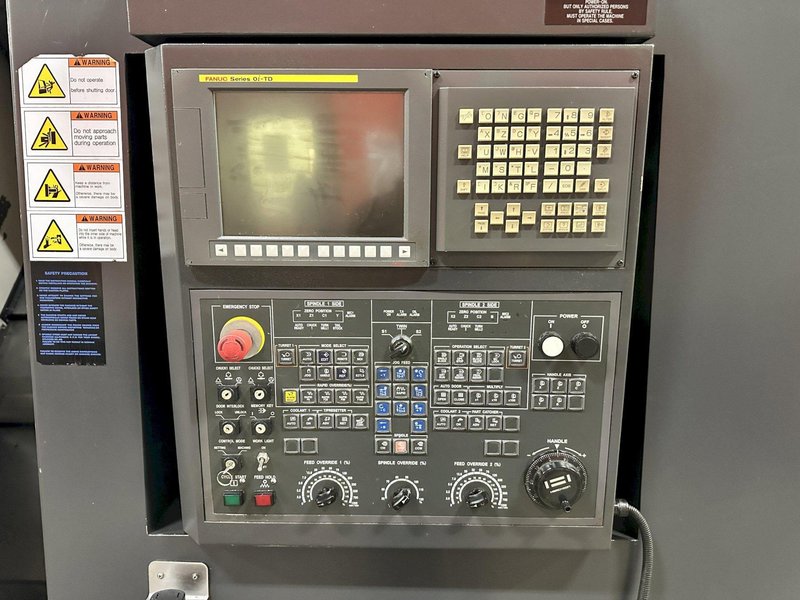 Hwacheon T2-2T SMC Used Twin Spindle Twin Turret CNC Lathe For Sale - 2013