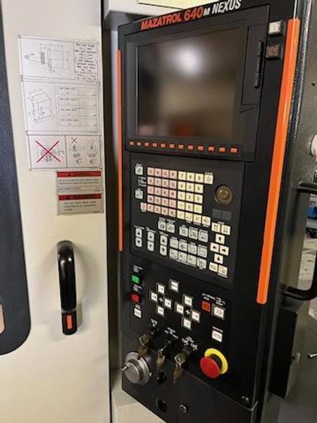 Mazak Nexus 410A VMC, 2006 – 4th Axis Rotary, Through Spindle Coolant, Tooling, Chip Auger, Tool Probe, Low Hours