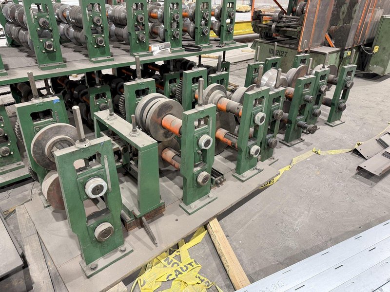 12 STAND X 3.5" ARBOR X 26" ROLL SPACE BRADBURY C&amp;Z PURLIN ROLL FORMING LINE. STOCK # 0536726