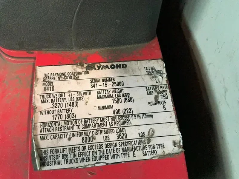 Raymond  8000 Lbs  Electric Pallet Jack  - 8410