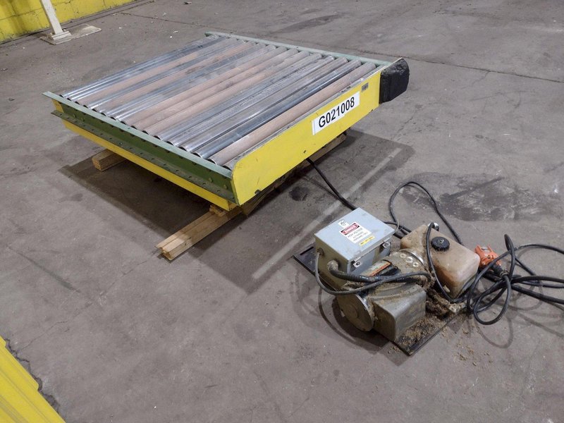 4000 LB X 48" X 40"  ECONO-LIFT MODEL #SL24-40 HYDRAULIC SCISSOR LIFT TABLE WITH ROLLER TOP: STOCK #20949