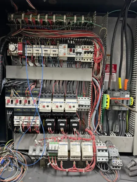 USED 2004 TIMESAVERS 3 ABRASIVE HEAD WET WIDE BELT SANDER