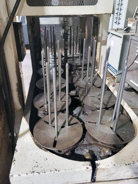 FUJI TNW-35TR 6-AXIS TWIN SPINDLE LIVE TOOL LATHE W/ GANTRY LOADER, 2007- Twin Turrets, 8″ Chucks x2