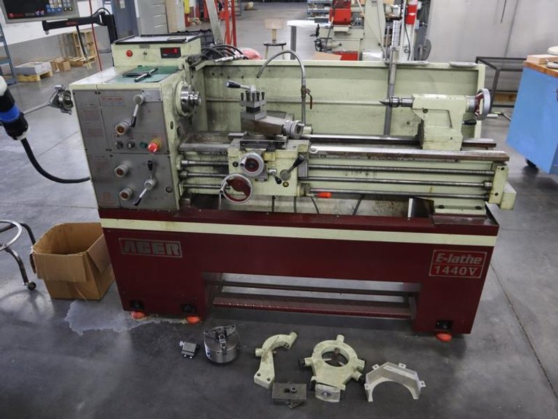 Acer E1440V Engine Lathe, 14"x40", Electronic Vbl Speed, Newall 2 Axis DRO - New 2011 - Auction Item