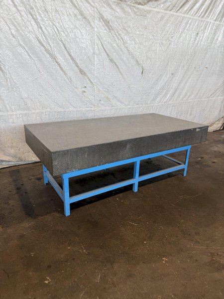 96&quot; X 48&quot; X 10&quot; GRANITE SURFACE PLATE W/ STAND. STOCK # 0881125.