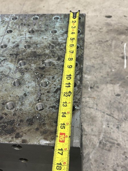 49.5" X 41.25" X 19" DRILLED AND TAPPED ANGLE PLATE EXTENSION: STOCK #22133