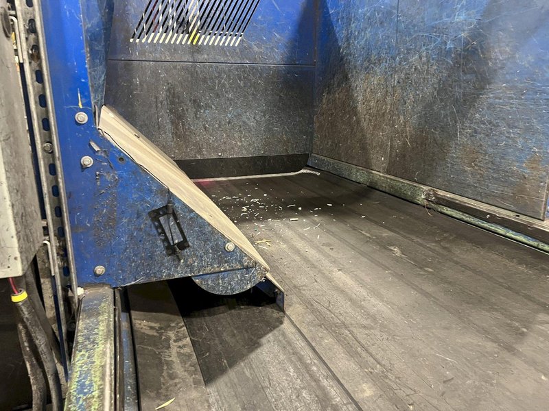 35’ X 60” CP MANUFACTURING MODEL #3495991 CONVEYOR SORTING SYSTEM, WITH DUMP BIN &amp; EXIT DISCHARGE: STOCK #19720