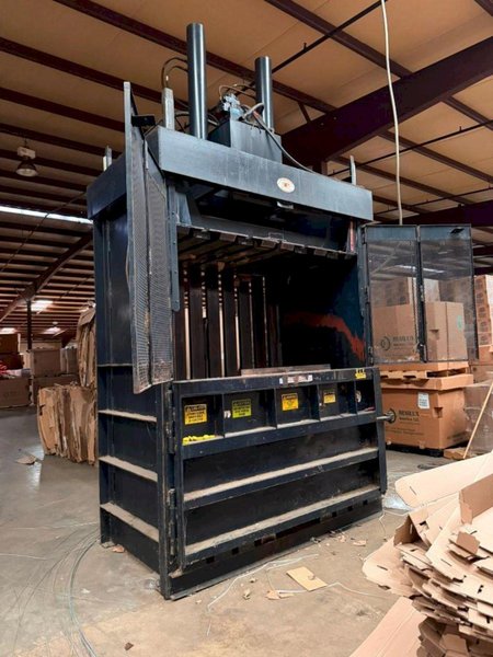 84" X 48" X 48" JV MFG MODEL #DXR-84 CRAM-A-LOT VERTICAL HYDRAULIC CARDBOARD BALER: YOBRO #24667
