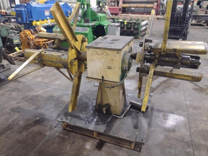 4,000 LB AMERICAN MODEL #70 DOUBLE END PULL OFF COIL REEL UNCOILER: YOBRO #24854