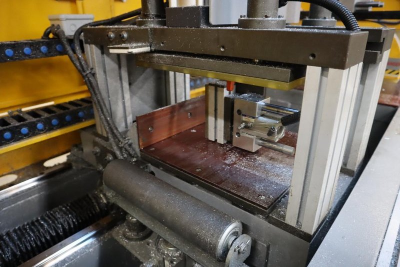 PMI-455 Type A Automatic Circular Upacting Saw, ProFace Control, In-Feed Conveyor,  Powermatic Powertec Collectors- Auction Item