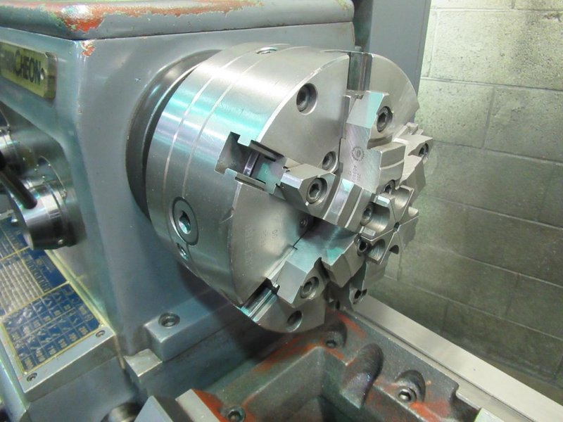 Hwacheon HL460 18/26&quot; x 40&quot; Gap Bed Engine Lathe, Geared Head, 2-Axis DRO, Chucks, Steady Rest, QC Tool Post, Tailstock- Auction Item