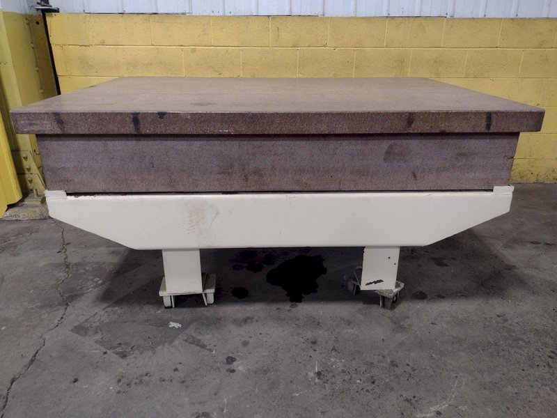 72 X 48&quot; X 12&quot; 4 LIP PINK GRANITE SURFACE PLATE WITH STAND: STOCK 17346